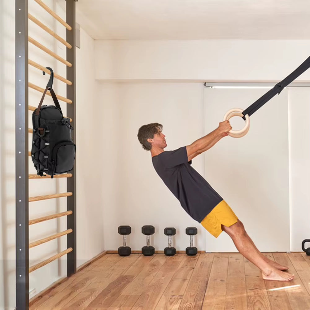 Magnetic Gym Bag with Water Bottle Holder Gym Crossbody Bag Gym Bottle Carrier Bag for Gym Sports Travel Carry-On Items